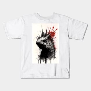 Ink Painting of Horned Lizard Kids T-Shirt